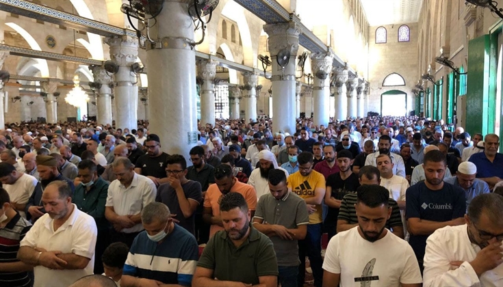 أقيمت اليوم الجمعة صلاة الغائب في المسجد الأقصى المبارك