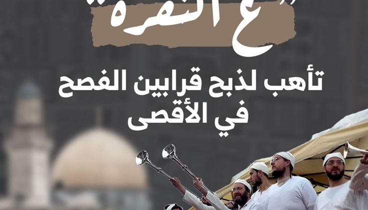 "ع النقرة” تأهب لذبح قرابين الفصح في الأقصى