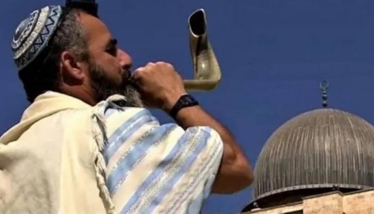 المستوطنون ينفخون البوق في المسجد الأقصى المبارك في اليوم الثاني