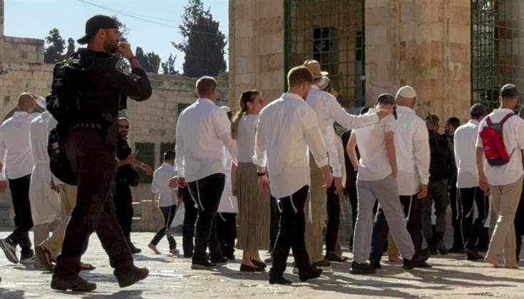 عشرات المستوطنين يقتحمون باحات الأقصى