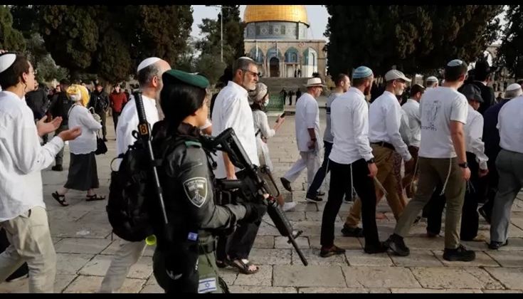 193 مستوطنًا يُدنسون باحات الأقصى