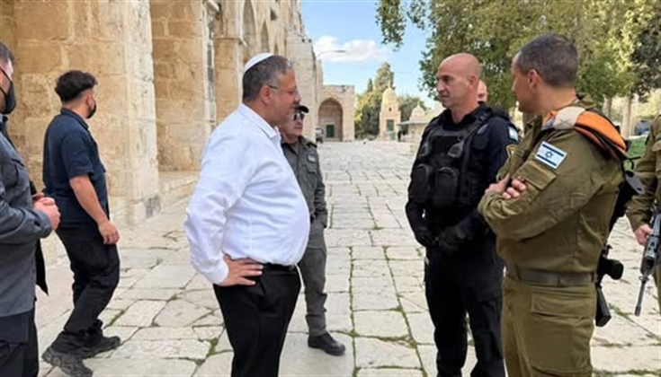 بن غفير يقتحم الأقصى وسط تشديدات وإغلاق مستمر