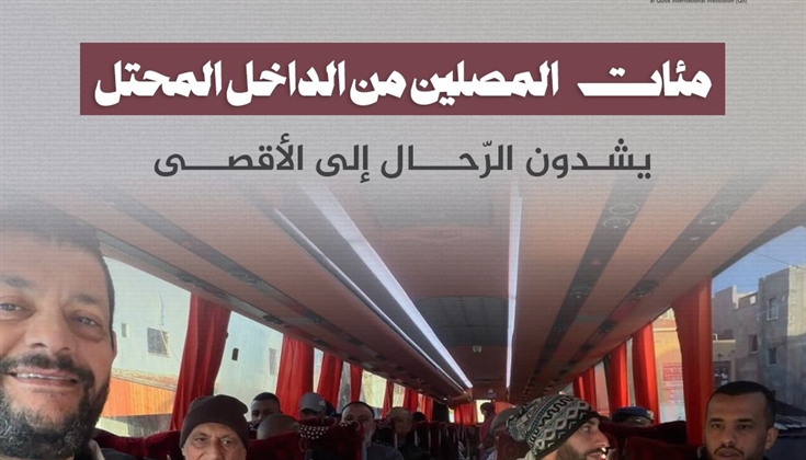 مئات المصلين من الداخل المحتل يشدون الرّحال إلى الأقصى