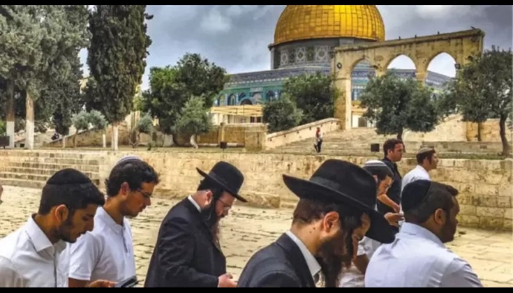 150 مستوطناً يدنسون باحات الأقصى