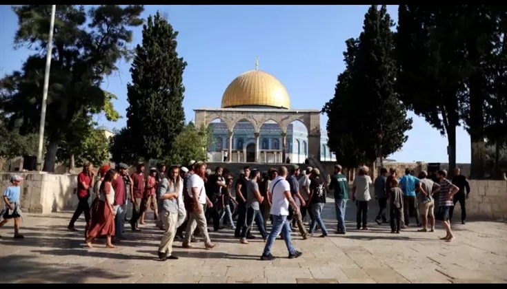 160 مستوطنا يدنسون باحات الأقصى